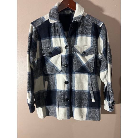 Plaid Button-Up Jacket - Picture 1 of 3